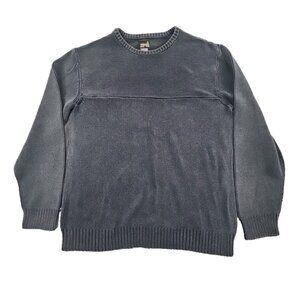 Weekends Off Knit Cotton Sweater Men's XL Grey Gray Long Sleeve Well Made EUC